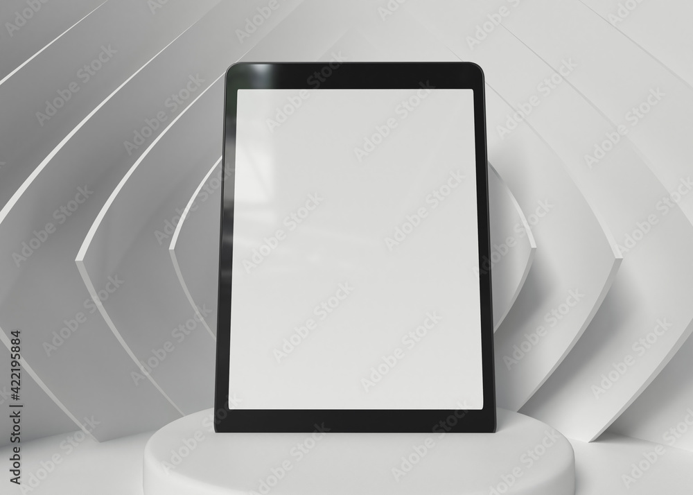 3D Illustration. Digital tablet with blank screen. 3D Illustration. Digital tablet with blank screen.