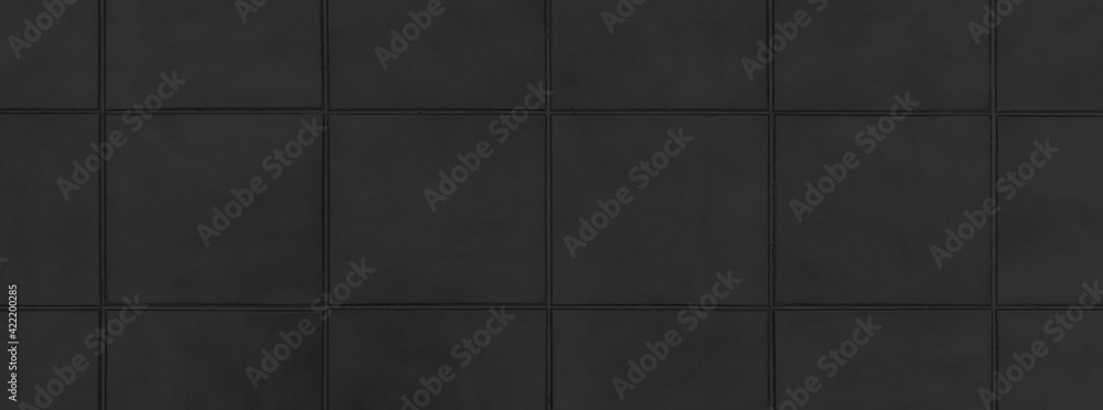 Panorama of Outdoor black block stone floor pattern and background seamless Panorama of Outdoor black block stone floor pattern and background seamless