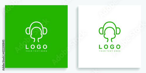 Headphone Sound Tree Nature Icon Symbol Logo. Modern logo icon template vector design