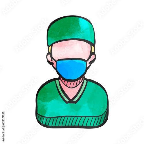 Watercolor style icon Surgeon