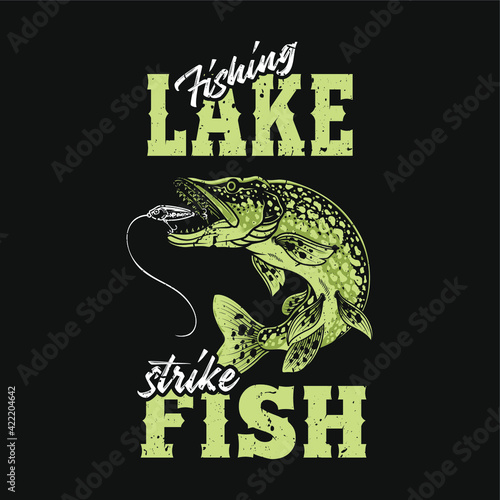 DESIGN CONCEPT OF FISHING ILUSTRATIONS T-SHIRT