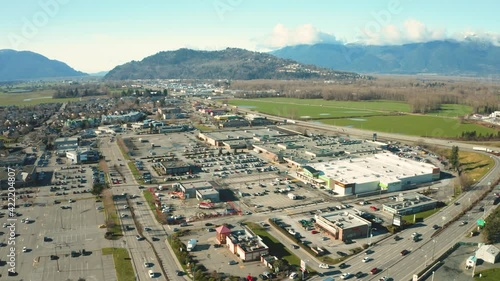 Aerial view of Chilliwack, British Columbia. photo