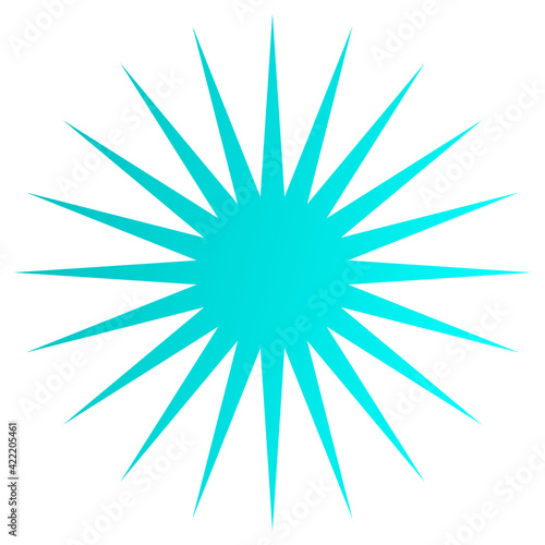 Starburst, sunburst radial, radiating motif, mandala clip-art vector