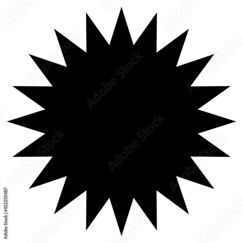 Starburst, sunburst radial, radiating motif, mandala clip-art vector
