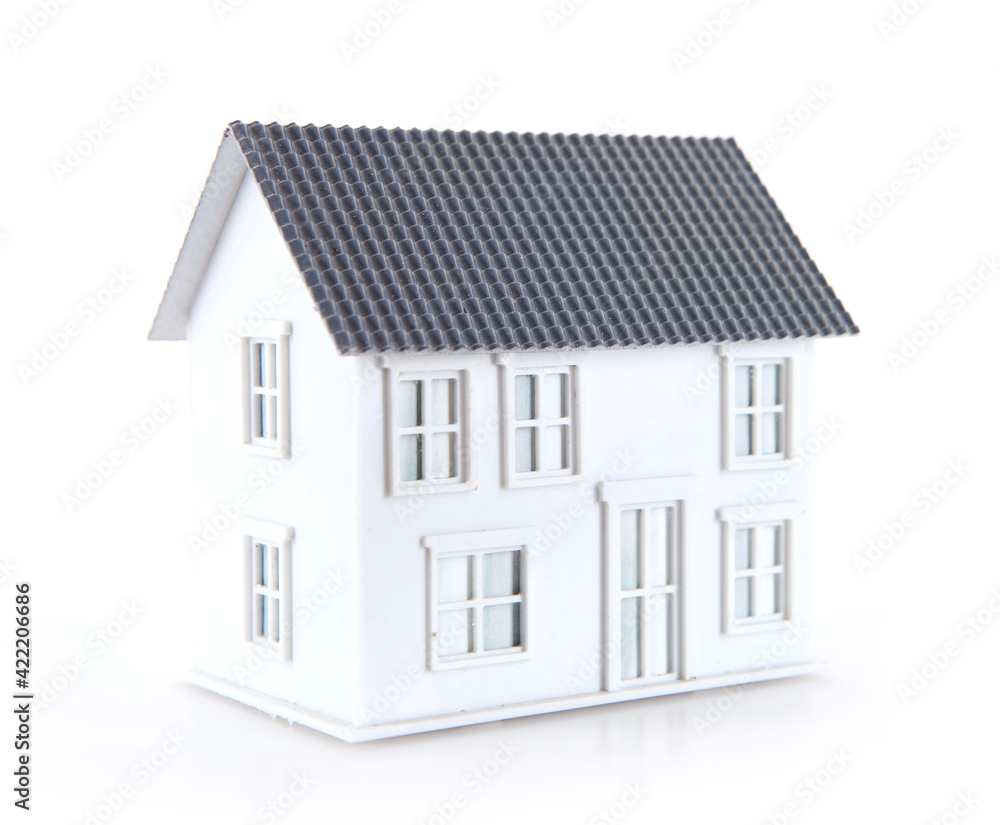 House model on white background House model on white background