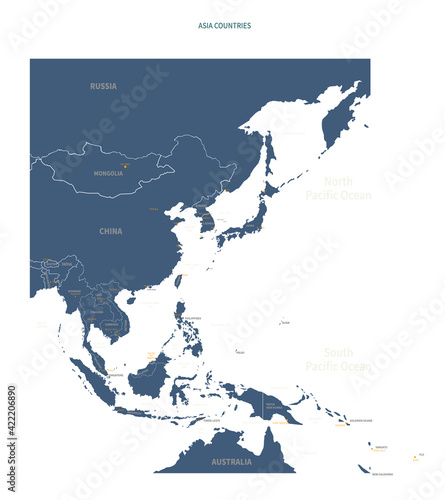 A detailed map of Asia. Asi...
