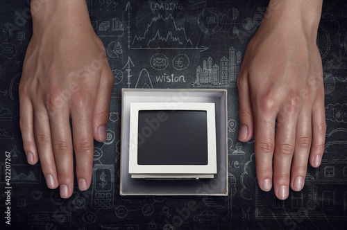 Old computer as symbol of outdated technology photo