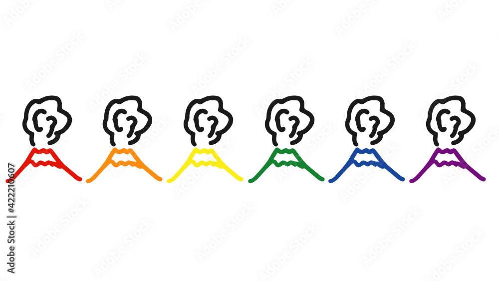 volcanoes LGBT flag colors volcanoes LGBT flag colors