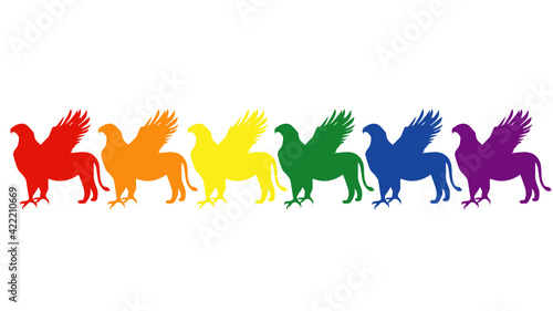 sphinxes LGBT flag colors