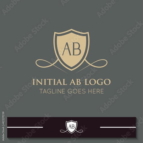 illustration vector graphic initial ab letter logo best for branding and icon