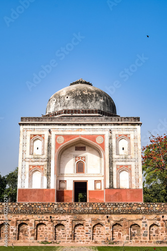 Inside view of architecture tomb inside Sunder Nursery in Delhi India, Sunder Nursery is World Heritage Site located near Humayun's Tomb in Delhi, Sunder Nursery inside view during morning time photo