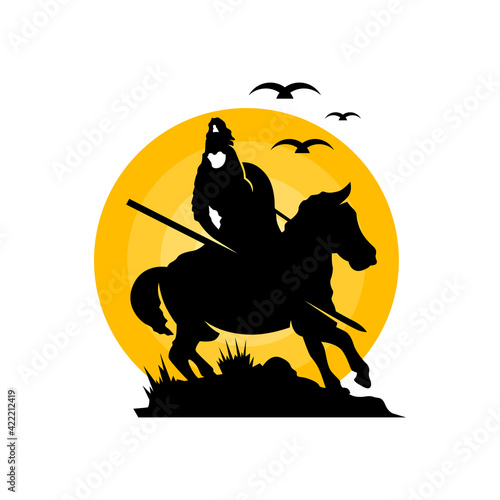 equestrian archer warrior logo