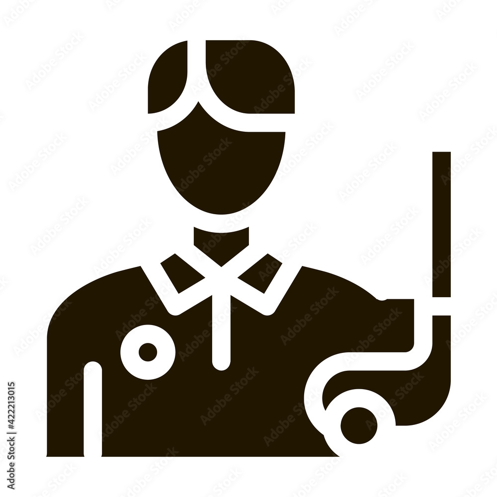 Man Golf Player Icon Vector Glyph Illustration Man Golf Player Icon Vector Glyph Illustration