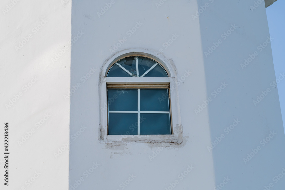 Closeup of arched window