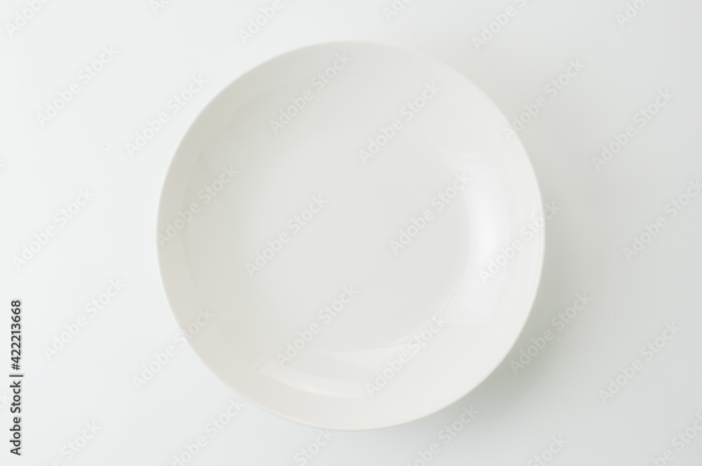 white plate isolated on white background white plate isolated on white background