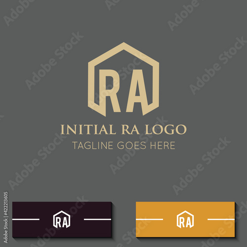 illustration vector graphic initial ra letter logo best for branding and icon