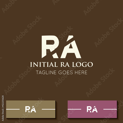 illustration vector graphic initial ra letter logo best for branding and icon