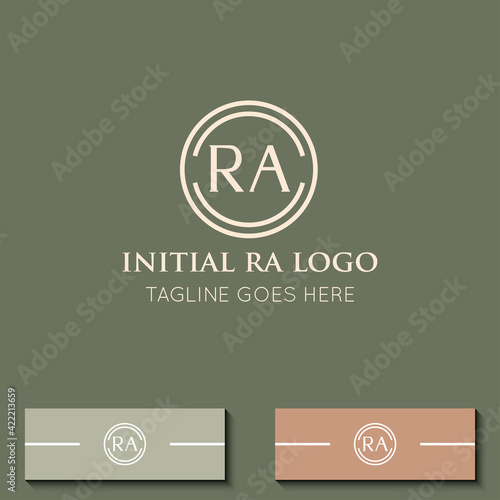 illustration vector graphic initial ra letter logo best for branding and icon