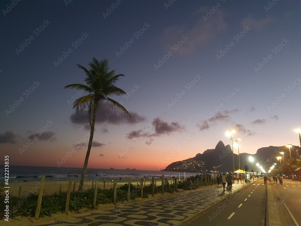sunset in Rio de Janeiro