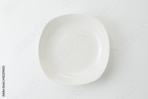 white plate oblong on white