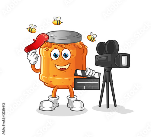 honey jam director mascot. cartoon vector