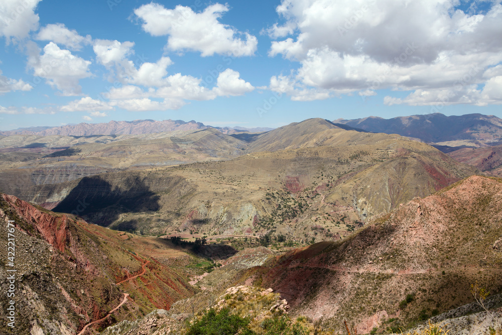 Obraz premium Hills near Sucre in Bolivia
