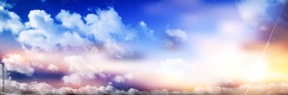 Obraz premium 空 雲 風景 背景 