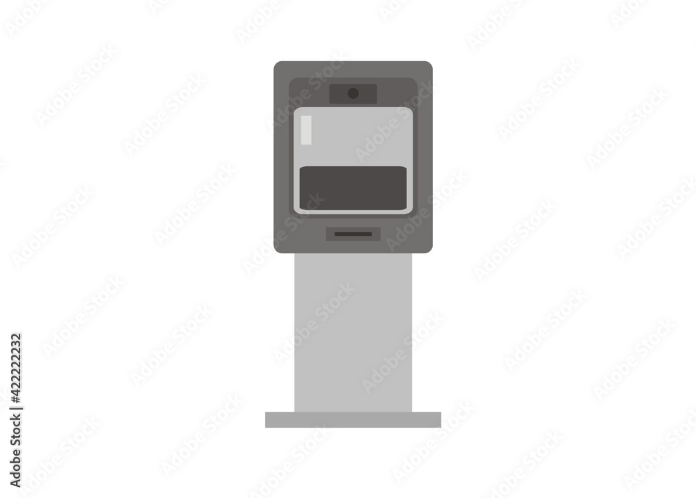 Ticketing machine. Simple flat illustration. Ticketing machine. Simple flat illustration.