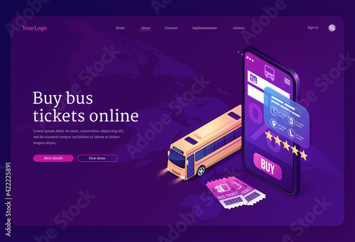 Online service for buy bus tickets