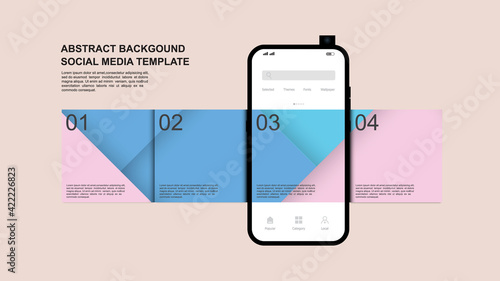 Abstract background social media template modern concept