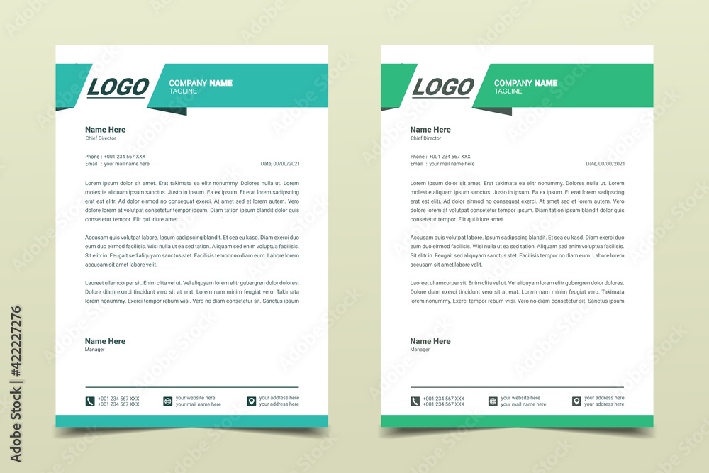 Letterhead design template. Creative, simple and clean modern business letterhead template for your project design. Illustration vector Letterhead design template. Creative, simple and clean modern business letterhead template for your project design. Illustration vector