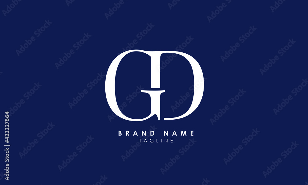 Alphabet letters Initials Monogram logo GD, DG, D and G Alphabet letters Initials Monogram logo GD, DG, D and G