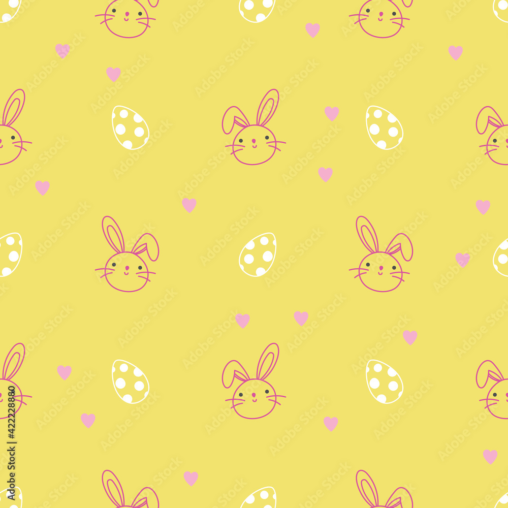Cute rabbit easter background Cute rabbit easter background