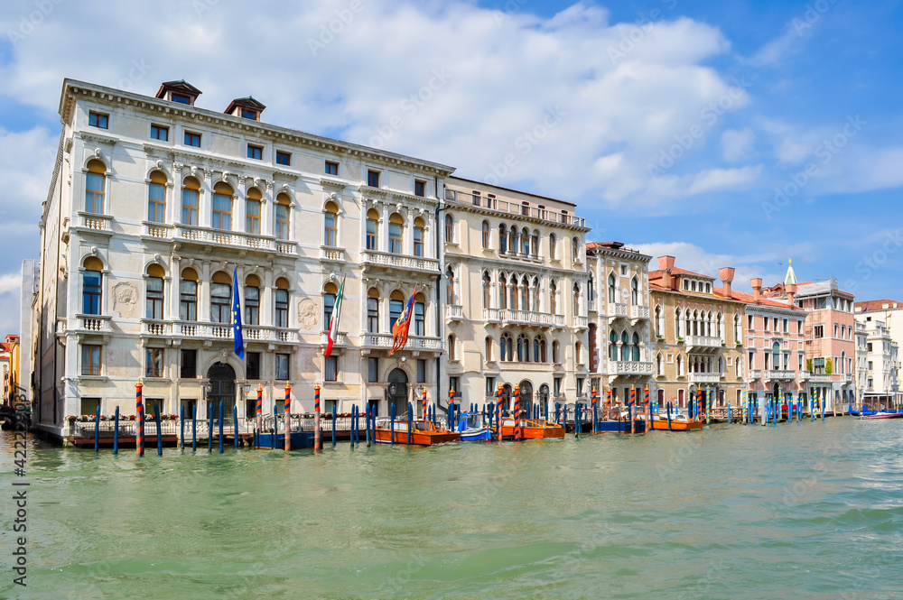 Venice architecture along Grand canal, Italy