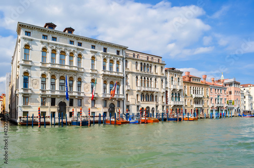 Venice architecture along Grand canal  Italy