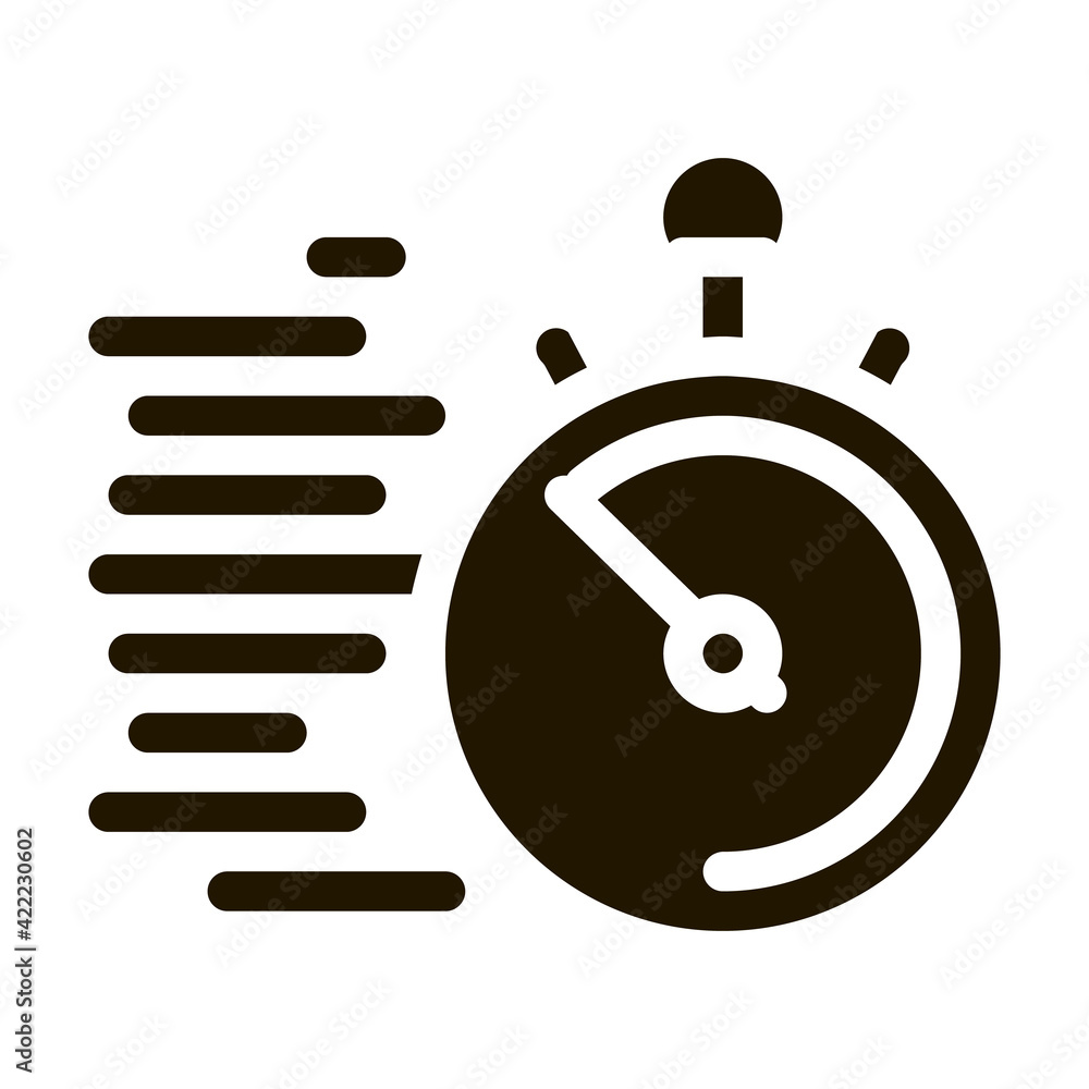Stopwatch Time Icon Vector Glyph Illustration Stopwatch Time Icon Vector Glyph Illustration