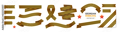 Victorys Day, May 9. 1941-1945. Greeting Lettering Set. Hand Lettering for Stickers, Posters and Prints. Translation Winner The Great Victory Day Thank you to my grandfather for Winning