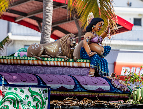 Colorful Hindu Temple in Saint-Pierre Reunion Island photo