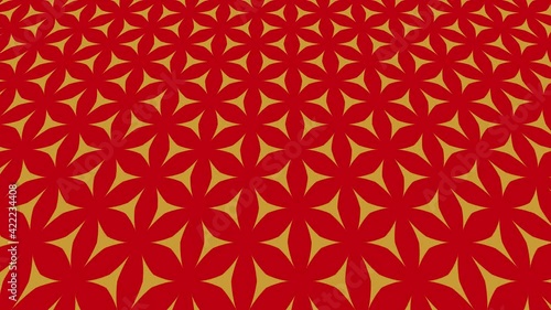 Background with colorful graphic pattern that tilts up and moves down, composed of geometric shapes, in 4K and 16: 9 video format.