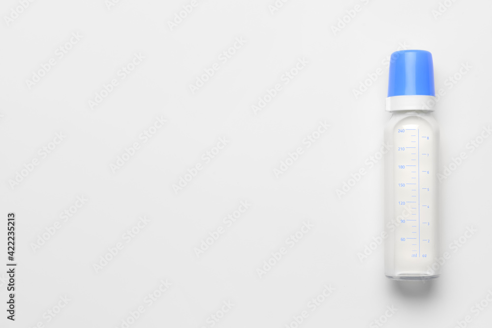 Bottle of milk for baby on white background Bottle of milk for baby on white background