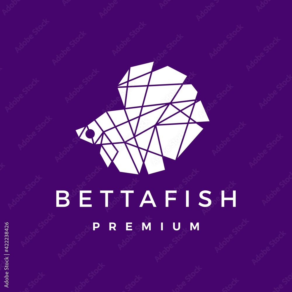 betta fish geometric polygonal logo vector icon illustration betta fish geometric polygonal logo vector icon illustration