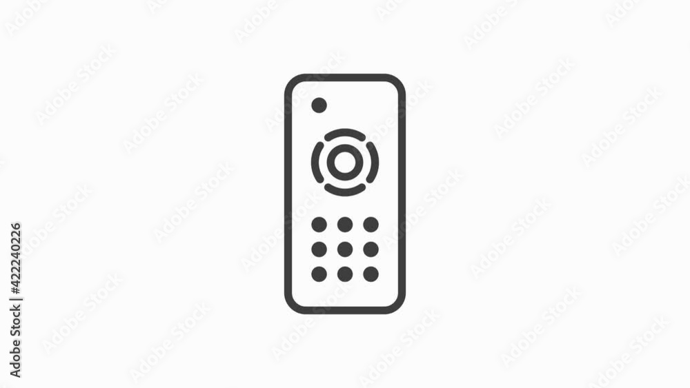 ELECTRONICS a tv controler icon with flat abstract design isolated on white background. Motion graphic. ELECTRONICS a tv controler icon with flat abstract design isolated on white background. Motion graphic.