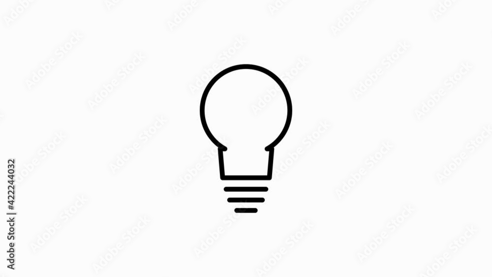 ELECTRONICS a lamp icon with flat abstract design isolated on white background. Motion graphic. ELECTRONICS a lamp icon with flat abstract design isolated on white background. Motion graphic.