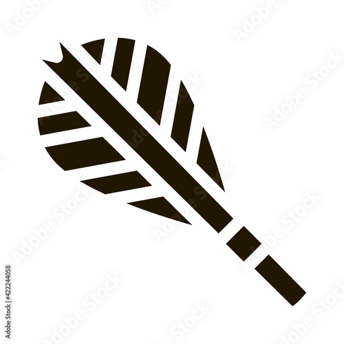 Arrow Feather Plumage Detail Icon Vector