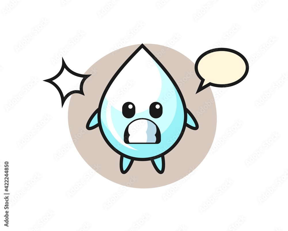 milk drop character cartoon with shocked gesture milk drop character cartoon with shocked gesture