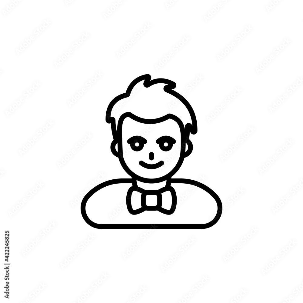 Waiter icon in vector. Logotype