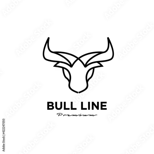 Bull line abstract logo icon design