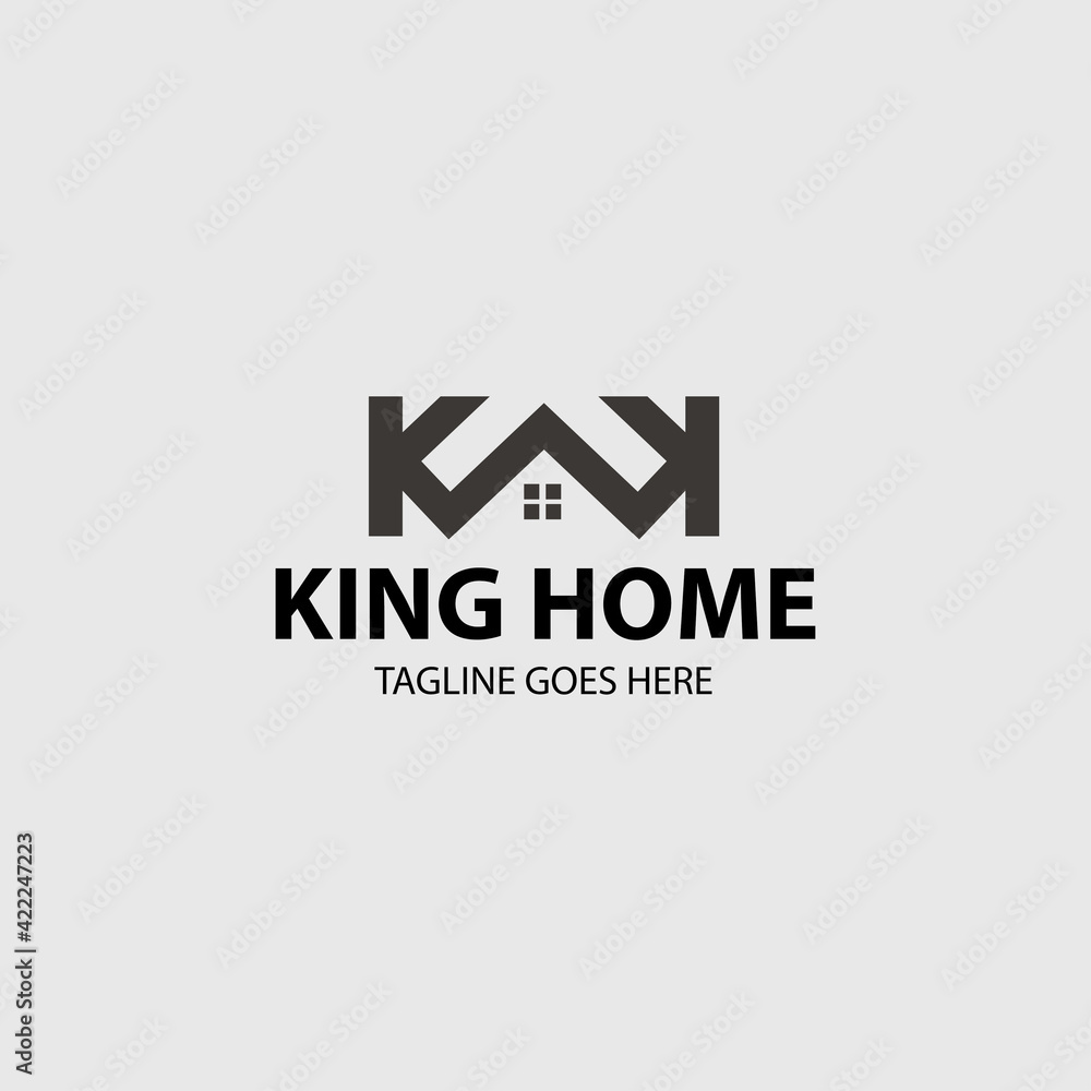King home logo design template. Vector illustration 