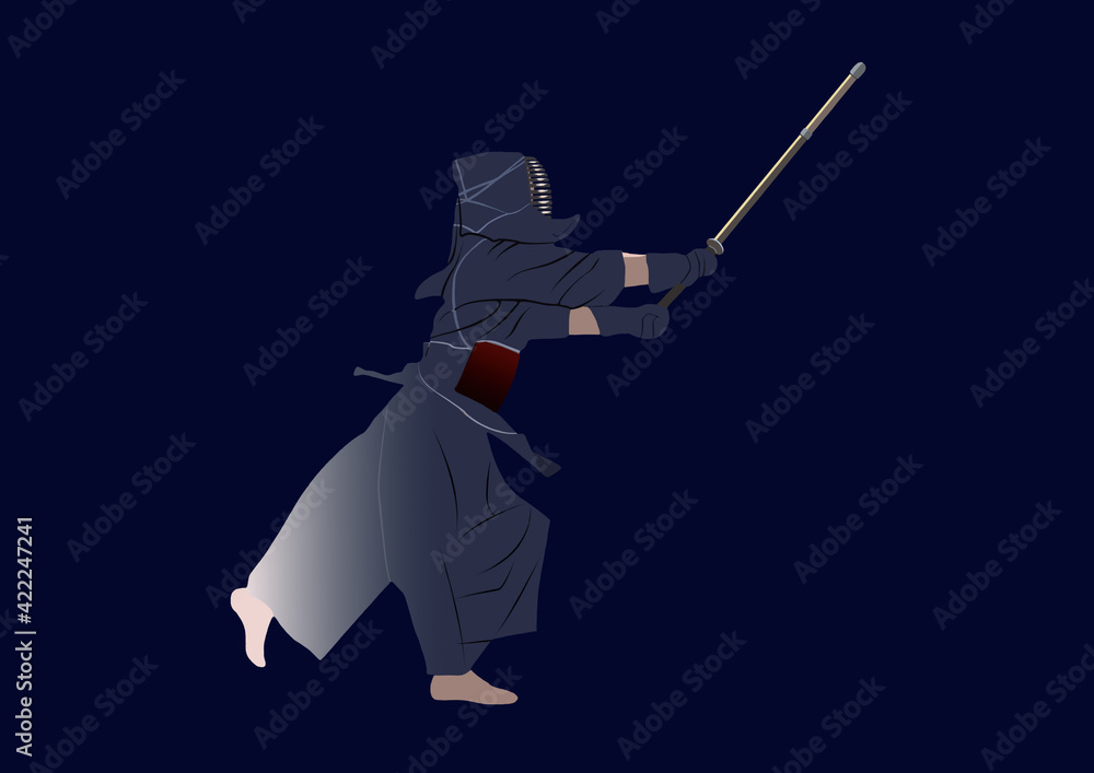 竹刀を振る剣道イラスト Stock Illustration Adobe Stock 竹刀を振る剣道イラスト Stock Illustration Adobe Stock