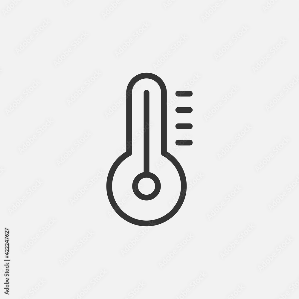 Thermometer icon isolated on background. Healthcare symbol modern, simple, vector, icon for website design, mobile app, ui. Vector Illustration Thermometer icon isolated on background. Healthcare symbol modern, simple, vector, icon for website design, mobile app, ui. Vector Illustration